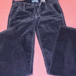 Old Navy Vintage Y2K Navy Blue velvet bootcut Pants Low Rise Stretch Size 1